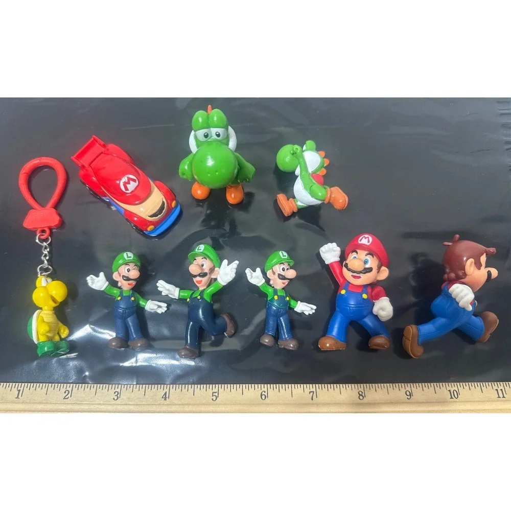 Nintendo Super Mario Brothers‎ Mixed LOT of 9 Diecast PVC Hot Wheels JAKKS